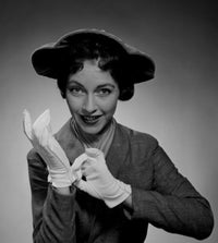 Portrait of elegant mid adult woman poster print showcasing grace and sophistication.