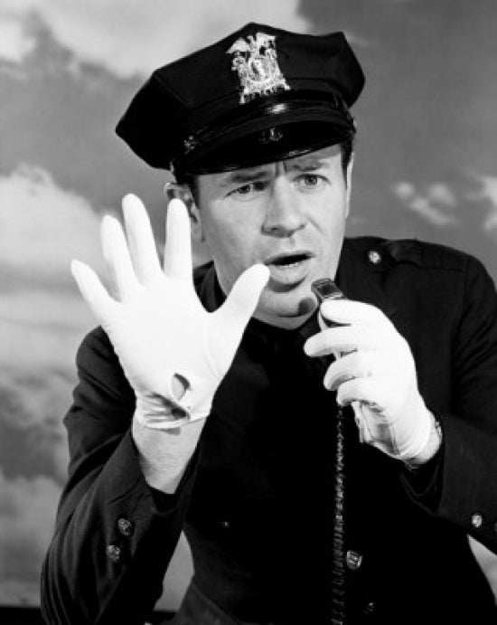 Traffic Cop Gesturing Poster Print - urban city art