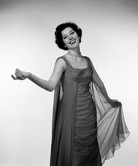 Studio Portrait of Young Woman Smiling Poster Print