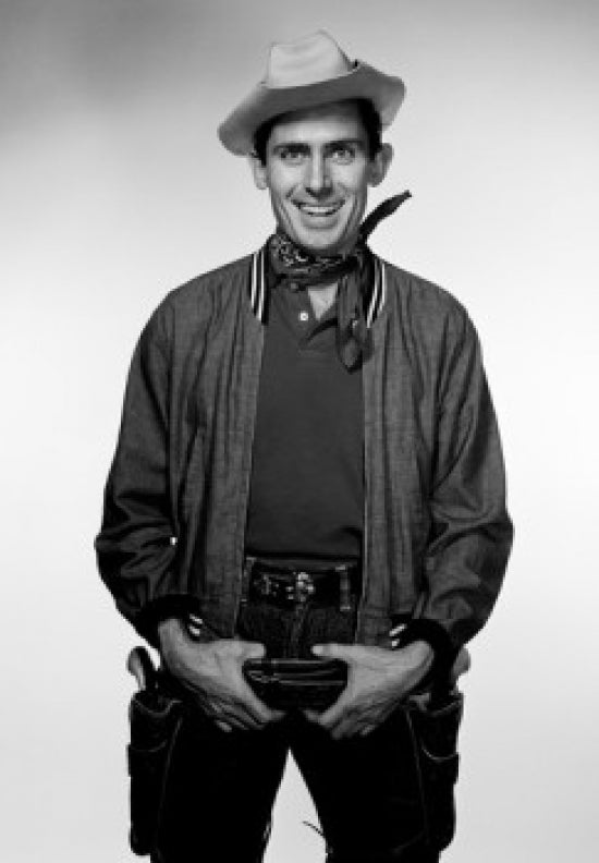 Studio Portrait of Cowboy Poster Print showcasing cowboy culture