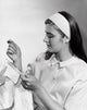 Teenage Girl Sewing Poster Print showcasing creativity and inspiration.