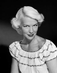 Portrait of a mid-aged blonde woman poster print