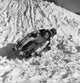 Children on Sledge Poster Print depicting joyful kids playing in the snow.