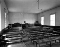 Empty Courtroom Poster Print depicting a serene courtroom scene.