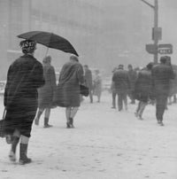 Winter's Day in New York City Fifth Avenue and 42nd Street Poster Print