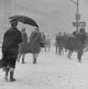 Winter's Day in New York City Fifth Avenue and 42nd Street Poster Print