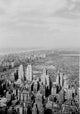 New York City Roof View Poster Print showcasing Central Park and Upper Manhattan skyline.