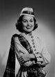 Portrait of young woman wearing uniform poster print
