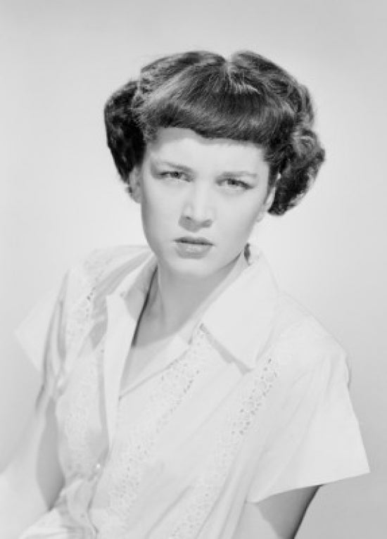 Angry Young Woman Studio Portrait Poster Print