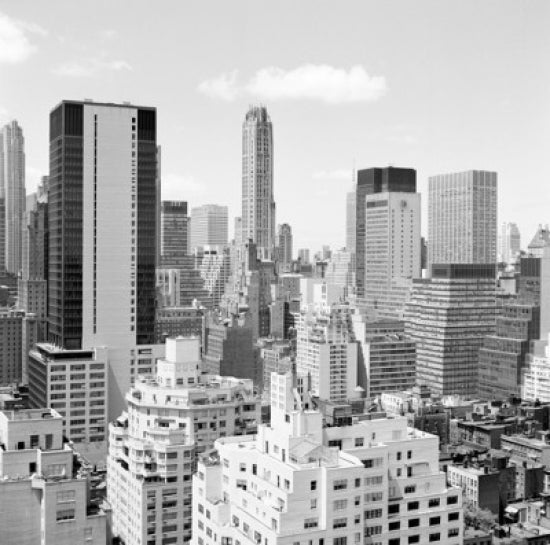 New York City Cityscape Poster Print showcasing vibrant skyline and urban life.