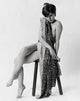 Portrait of a Young Woman Sitting on a Stool Poster Print