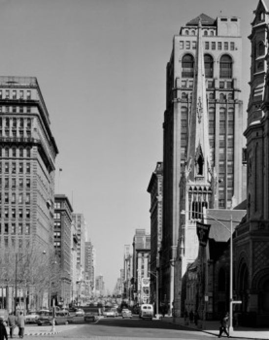 View of North Broad Street from City Hall poster print showcasing Philadelphia's urban landscape.