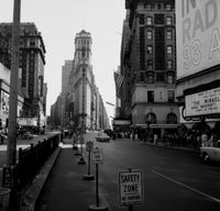 Times Square New York City poster print showcasing vibrant city life.