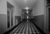 Empty Corridor Poster Print showcasing a mysterious and intriguing design.