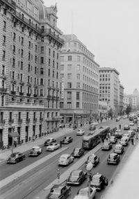 Washington DC 14th and F Streets Poster Print showcasing urban scenery.