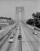 High angle view of traffic on George Washington Bridge poster print