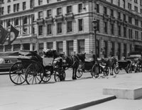 Horse Buggies on Fifth Avenue Poster Print showcasing vintage New York City charm.