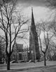 Garden City Cathedral Poster Print showcasing New York City architecture