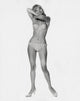 Portrait of a young woman in undergarments poster print.