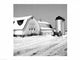 Farmer on tractor clearing snow away poster print