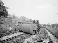 Train wreck poster print showcasing a historical event in Poughkeepsie, New York.