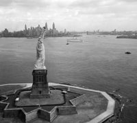 Statue of Liberty Poster Print showcasing New York City skyline