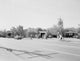 Street scene with petrol station poster print from Massachusetts