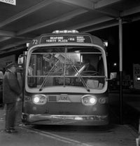 USA, New York, Seaford to Verity Plaza Bus Poster Print on high-quality paper.