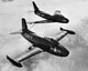 High angle view of two fighter planes in flight poster print.