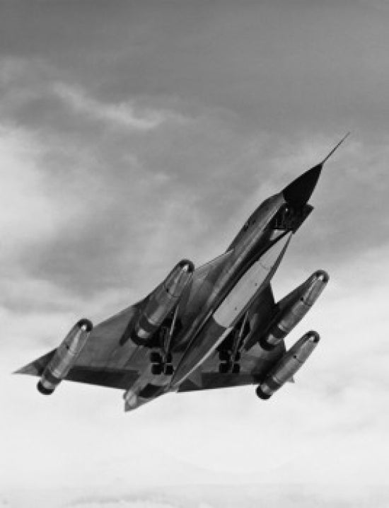 B-58 Hustler Bomber Plane Poster Print in Flight