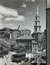 High angle view of Park Street Church in Boston poster print.