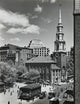 High angle view of Park Street Church in Boston poster print.