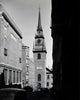 Low angle view of a clock tower in Boston, Massachusetts poster print.