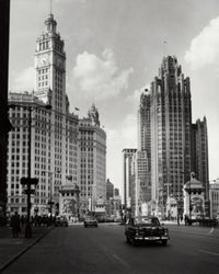 Skyscrapers in Chicago Poster Print showcasing urban architecture.
