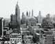 High angle view of Chicago cityscape poster print showcasing Michigan Avenue.