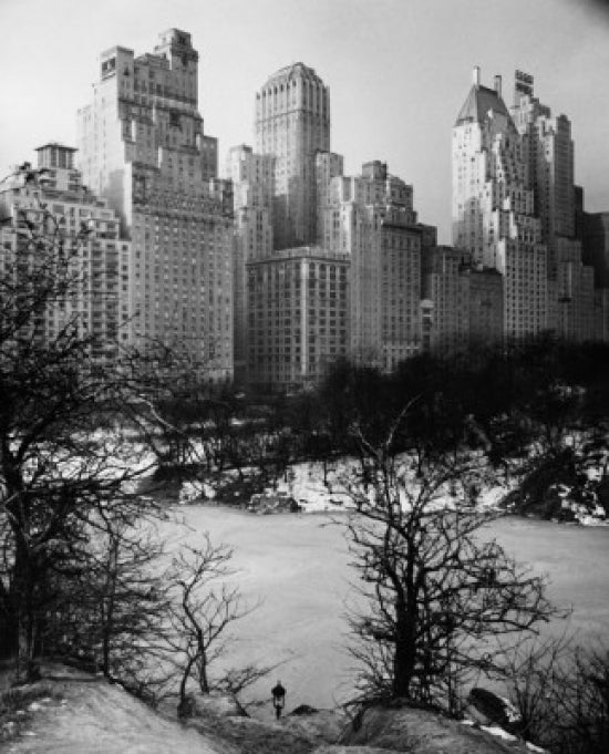 Snow covered Central Park in Manhattan poster print