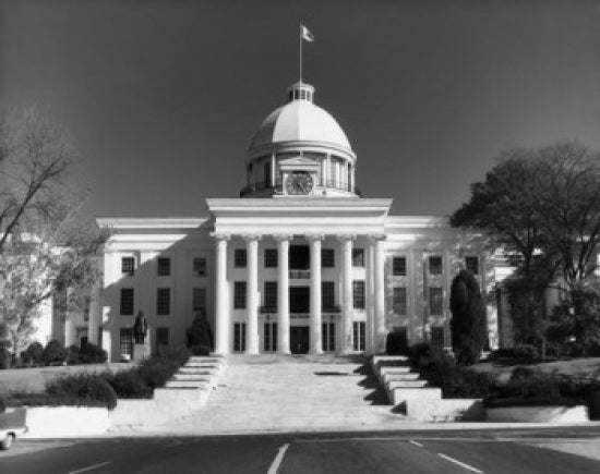 Facade of the State Capitol Building in Montgomery, Alabama Poster Print