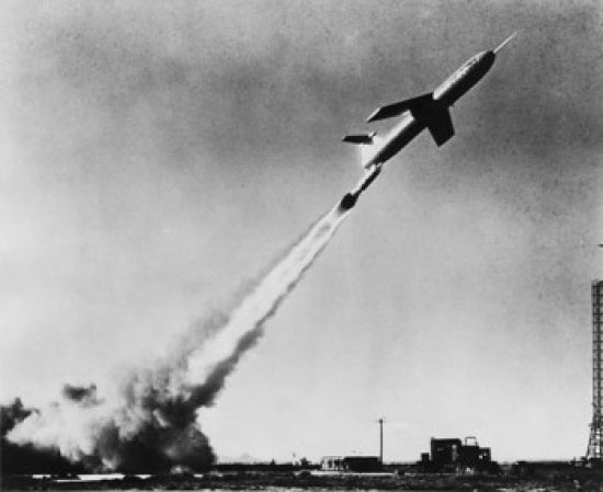 Martin TM-61B Matador missile launch poster print from a low angle view.