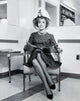 1964 Portrait of a Young Woman Sitting Under a Hair Dryer Poster Print
