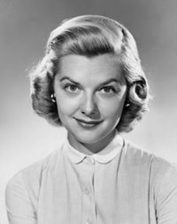 Portrait of a young woman smiling, bright and cheerful poster print.