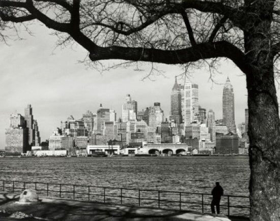 Skyscrapers on the waterfront in Manhattan, New York City poster print.