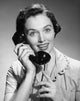 Portrait of a Young Woman Talking on the Telephone Poster Print