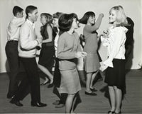 Vibrant poster print of teenagers dancing at a party, capturing joy and celebration.