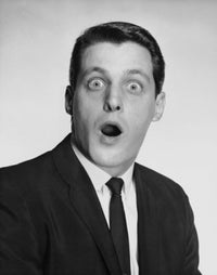 Surprised businessman poster print artwork on premium paper.
