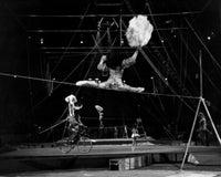 Tightrope Walker Performing in a Circus Poster Print