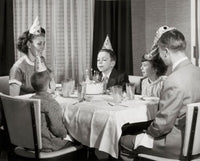 Parents and Children Birthday Celebration Poster Print