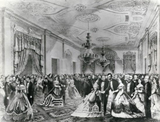 Grand Reception of the Notabilities of the Nation at the White House 1865 Poster Print