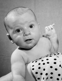 Portrait of Naked Baby Poster Print showcasing innocence and charm.