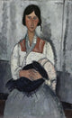 Gypsy Woman with Baby Fine Art Print by Amedeo Modigliani