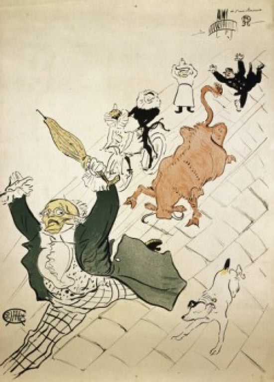 La Vache Enragee lithograph poster print by Henri de Toulouse-Lautrec